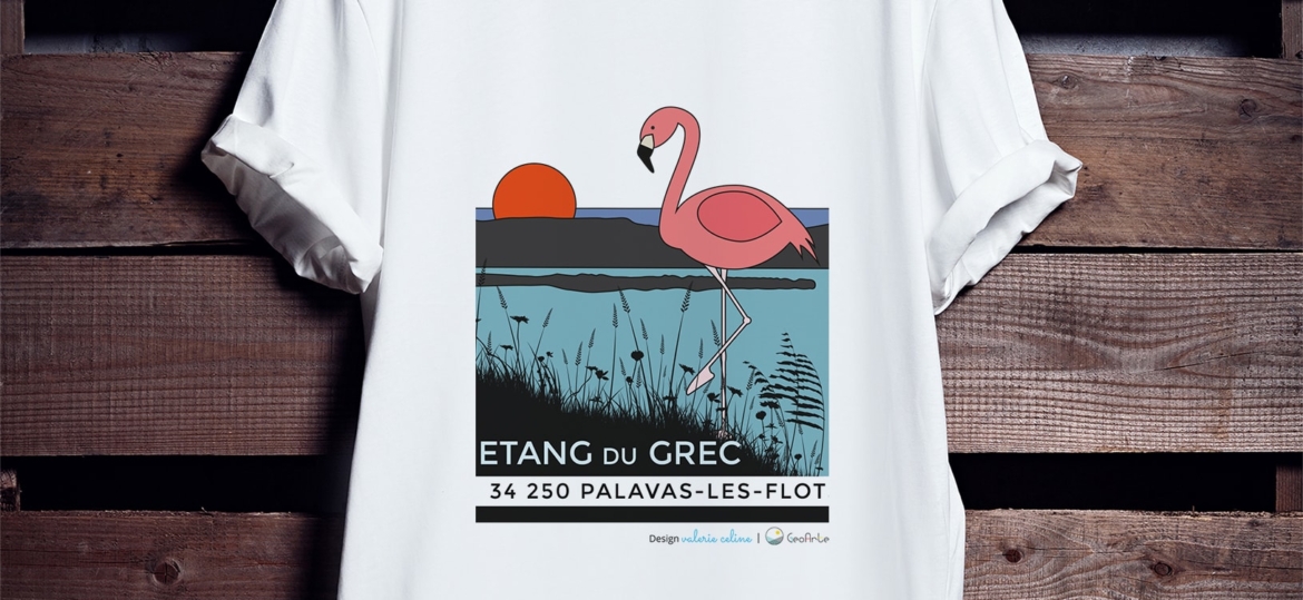 Geoarte Sites Etang du Grec Tshirt