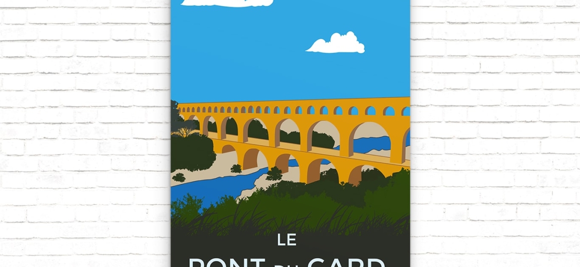 Geoarte Sites Pont-du-Gard Poster
